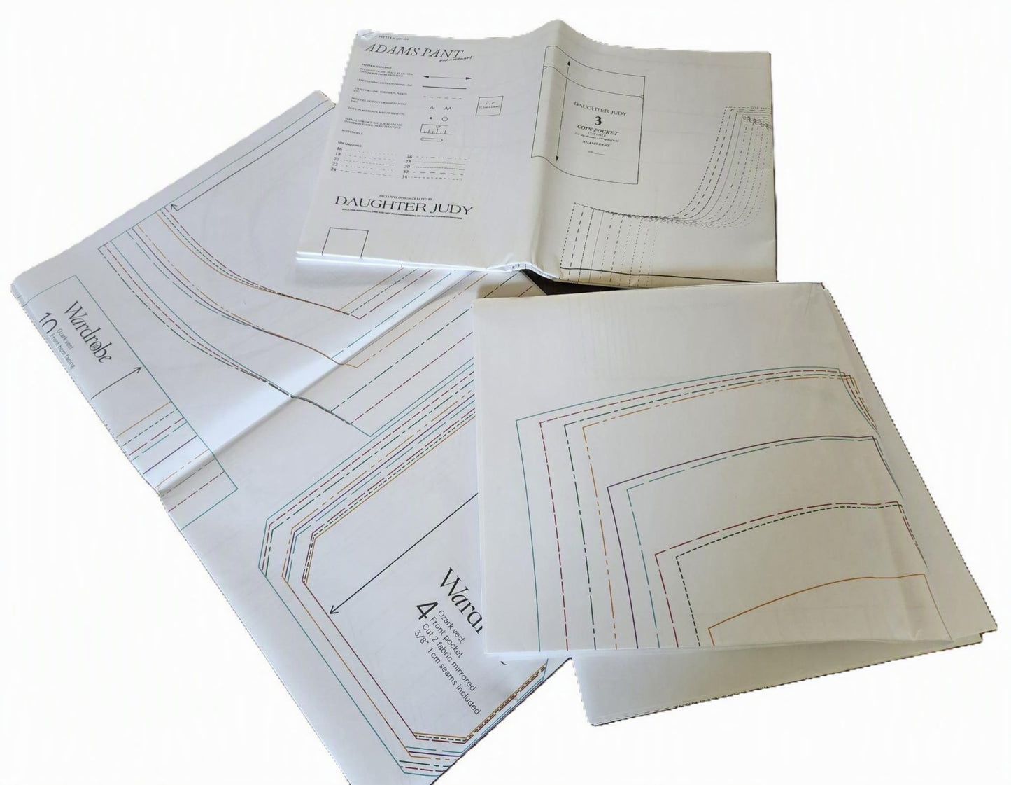 Clothing Pattern Prints by the Page, B&W